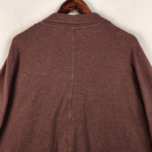 Pact Relaxed Blazer Cardigan Unisex XXL Brown Solid Organic Cotton Pockets EUC - Picture 9 of 14